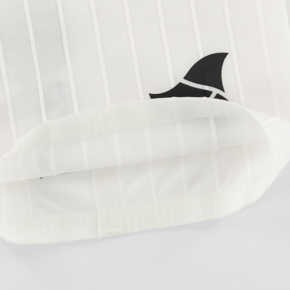 Interior hem close-up of TRI-FIT VORTEX Calf Sleeves showing bonded finish and compressive structure.
