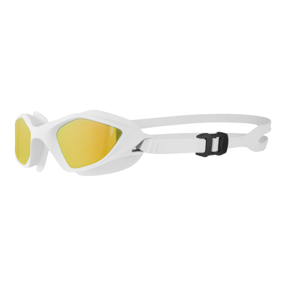 TRI-FIT RAPID-X Swim Goggles in white with gold lens. 220 Triathlon Cutting Edge Award