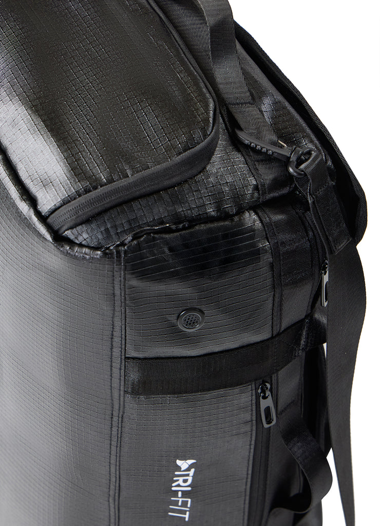 Top corner detail of TRI-FIT 3T Bag showing ventilation eyelet and seams