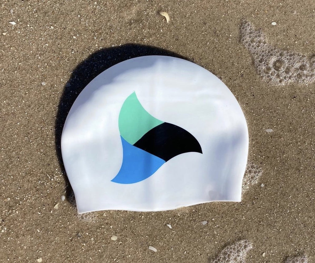 Logo shown on the Tri-Fit swim cap